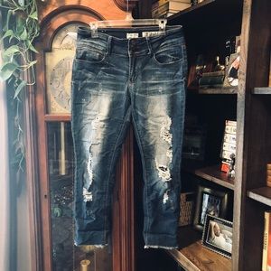 Ripped cropped jeans